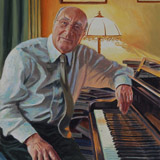 Don Taylor portrait painting by Simon Taylor